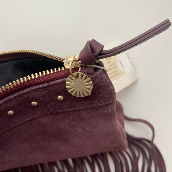 NWT Ugg Large Zip Studded Fringe Pouch/Clutch - Picture 8 of 9